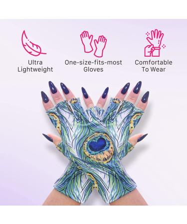 ManiGlovz Gel Nail Manicure Anti-UV and Sunblock Protection Shield Gloves to use with UV and LED Dry Lamps (Graffiti) - Buy Online on GoSupps.com