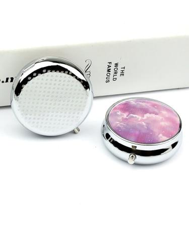 Portable 3 Compartment Pill Box - Sparkling Purple Travel Organizer for Purse & Pocket - Buy Online on GoSupps.com