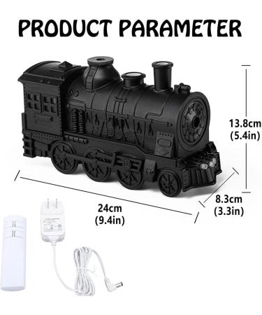 Flame Diffuser Train 300ml - Remote Control 2 Spray & Night Light Modes Perfect Humidifier for Home Office & Hotel - Yellow & White - Buy Online on GoSupps.com