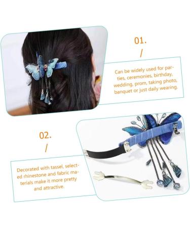Angoily Butterfly Spring Hair Clip Barrettes Claw Clips for Girls Ladies Hair Accessories Hair Claws Girls Hair Accessories Girls Hair Clips Rhinestones of Hairpin - Buy Online on GoSupps.com