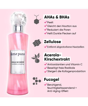 Ame Pure Peels So Good Fruit Acid Peeling Gel 120ml - AHA/BHA Gentle Exfoliator for Sensitive Skin - Reveal Bright Pure Skin - Buy Online on GoSupps.com