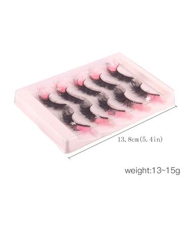 Eyelashes 25 Mm Bulk Snowflake False Eyelashes 8D Curly Natural Thick Color High Imitation Mink Eyelashes Lashes Short C One Size - Buy Online on GoSupps.com