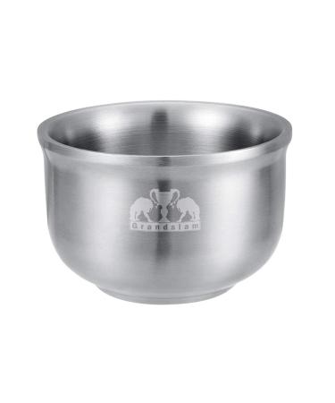 Grandslam Shaving Soap Bowl, 304 Heavy Duty Stainless Steel Shaving Lather Bowl for Men, Double Layer Heat Preservation, Create Rich Shaving Cream and Keep Your Lather Warm