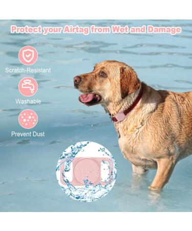 Ainiv Waterproof Silicone Case for Apple Airtag - Protective Cover for Dog & Cat Collars Pink Airtag Holder Ideal Pet Tracking Accessory - Buy Online on GoSupps.com