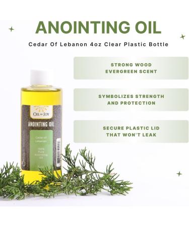4oz Cedars of Lebanon Anointing Oil | Spiritual Oil with Woodsy Scent | Durable Glass Bottle for Altar Church & Prayer | Strength & Divine Protection - Buy Online on GoSupps.com