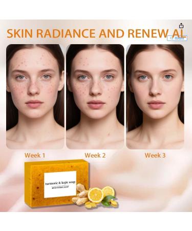 LOPHE 3 Pi ces Savon au Curcuma et l'Acide Kojique claircissant Intense - Hydratation Profonde pour le Corps et le Visage - Unifier le Teint-pour Tous les Types de Peau 3PCS - Buy Online on GoSupps.com