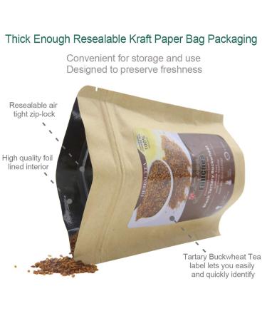 FullChea Himalayan Tartary Buckwheat Tea - 8oz - Caffeine-Free Loose Leaf Herbal Tea - Non-GMO & Gluten-Free - 100% Natural Black Roasted Buckwheat - Buy Online on GoSupps.com