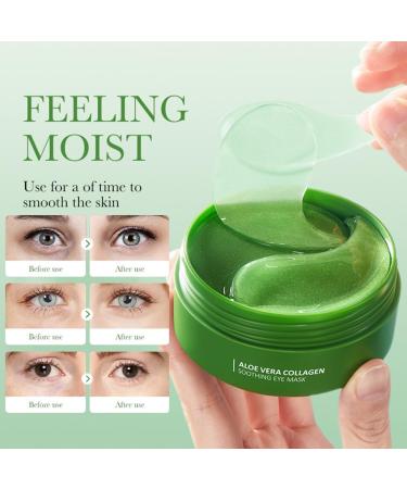 60 PCS Aloe Vera Under Eye Patches - Eliminate Dark Circles & Fine Lines | Hydrating Eye Masks with Natural Extracts for Youthful Skin - Buy Online on GoSupps.com