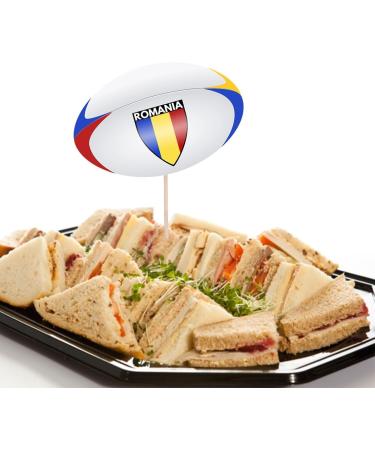 Romania Flag Rugby Ball Food & Cupcake Picks Toppers Party Decorations (14 Pack) - Buy Online on GoSupps.com