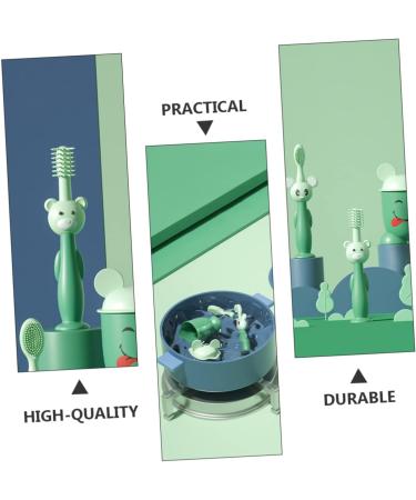 Buy Healvian Silicone Toothbrush Set for Toddlers - Extra Soft Infant Toothbrush with Suction Cup & Cleaning Brush | International Shipping Available - Buy Online on GoSupps.com