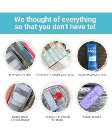 AllerMates Children's Premium Medical Allergy Kids Carrying Case for EpiPen or Auvi-Q and Benadryl - Buy Online on GoSupps.com