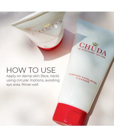 CHUDA Exfoliating Cleanser - Natural Hydrating Facial Cleanser & Makeup Remover for All Skin Types - 150ml - Buy Online on GoSupps.com