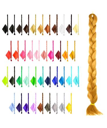 Mybraids 1-colored premium braid hair 2m long for Rasta braids Dreads crochet twist box braids cornrows art hair extensions braiding hairstyles (6-on dark blonde)