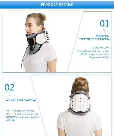 Esasam Neck Traction Device - Relief for Neck & Shoulder Pain | Cervical Traction Tool for Adults & Students - Red - Buy Online on GoSupps.com