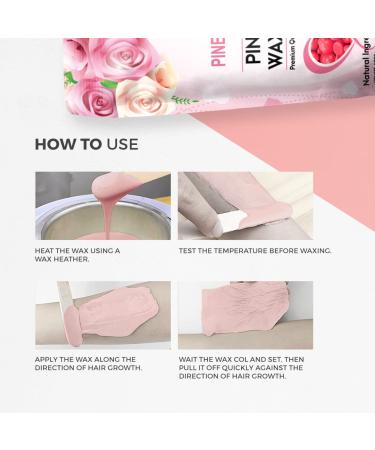 Wax Beads Hard Wax Beans Complete Kit - Painless Hair Removal Set with 10 Spatulas - Bikini, Face, Legs, Eyebrow, Body - Pearl Wax Warmer - Brazilian Wax (PINK ROSE 1.1) - Buy Online on GoSupps.com