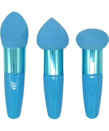 Foundation Sponge - Makeup Sponge Set Foundation Blending Beauty Sponge | Makeup Sponge Set for Dry and Wet Use Travel Cosmetic Tool for Foundation Concealer Blush blue - Buy Online on GoSupps.com