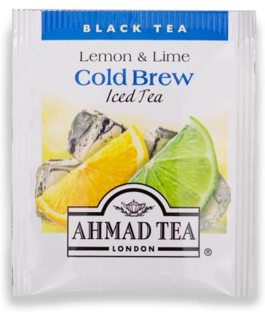 Ahmad Tea Lemon & Lime Cold Brew Black Tea | 120 Count Sachets - Buy Online on GoSupps.com
