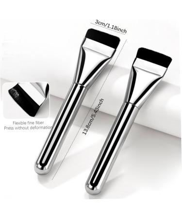 Flat Brush 5.4'' Flat Makeup Brush Thin Blade Liquid Brush Soft Bristles Contour Brush Concealer Brush Beauty Goods - Buy Online on GoSupps.com