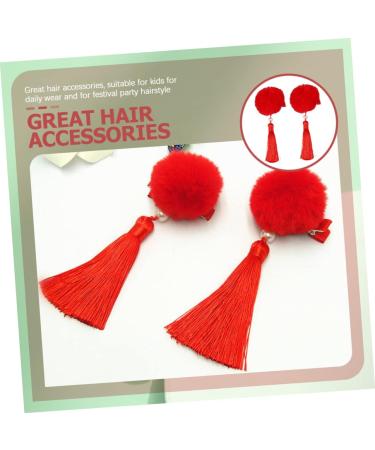 minkissy 3 Pairs Tassel Hair Ball Hair Clip Traditional Chinese Hairpin Year of Rabbit Hair Clips Cosplay Hair Pin Girls Hair Clips Tassel Hairpin Artificial Baby Cheongsam Chinese Knot - Buy Online on GoSupps.com