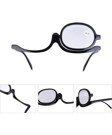 Buy Stylish Rotatable Make-up Reading Glasses for Presbyopia | Visual Aid & Fashionable Eyewear (Black 400) - Buy Online on GoSupps.com