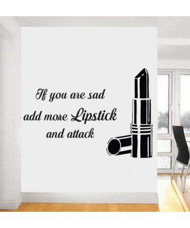 Wall Stickers Makeup Lips Lipstick Mascara Decal Beauty Salon Cosmetics Make Up Artist For Home Decoration 40 * 56Cm