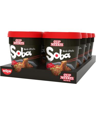 Nissin Foods Nissin Cup Noodles Soba Cup Chili 8 Pack Wok Style Japanese style instant noodles with chili sauce snow peas and vegetables quickly prepared in a cup Asian food 8 x 90 g - Buy Online on GoSupps.com