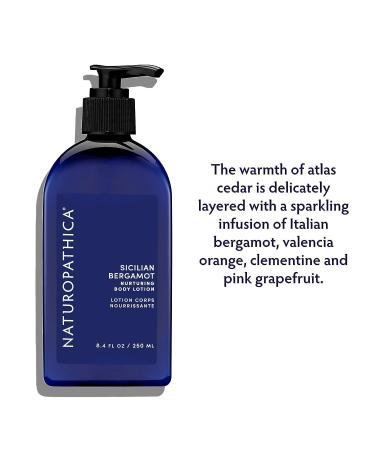 Naturopathica Sicilian Bergamot Body Lotion - Citrus Daily Moisturizer with Orange, Clementine, Grapefruit and Aloe - 8.4 oz - Made in USA - Buy Online on GoSupps.com