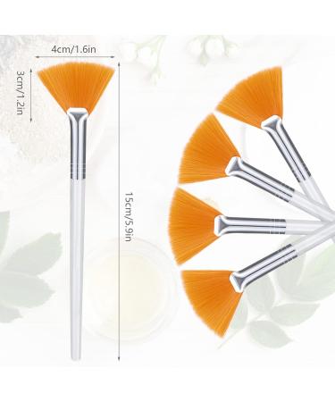 10 Pieces Mask Brushes Fan Shaped Brushes Soft Facial Applicator Brush Face Makeup Brush with Clear Plastic Handle for Mud Mask Cream - Buy Online on GoSupps.com