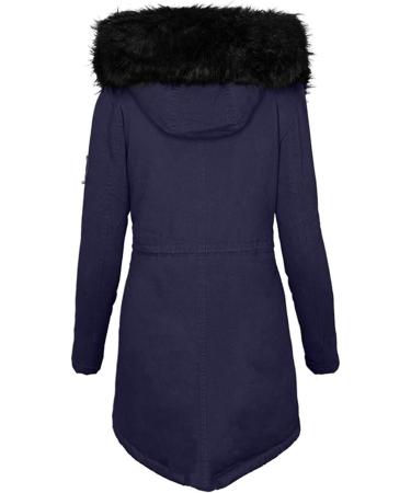 Hanxiulin Oversized Plush Jacket for Women - Warm Lined Fleece Coat | Lightweight Quilted Winter Jacket | Reversible Transition Jacket in Marine - Buy Online on GoSupps.com