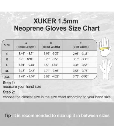 XUKER Neoprene Wetsuit Gloves 1.5mm Large - Ideal for Diving, Snorkeling, Kayaking & More - Buy Online on GoSupps.com