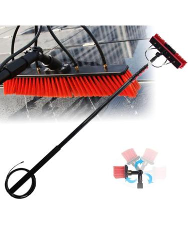 Water Fed Pole Kit Adjustable Window Cleaning Pole 180 Rotatable Brush Head Telescopic Cleaning Brush Outdoor Panel Spray Washer Washing Equipment 20FT/6M - Buy Online on GoSupps.com