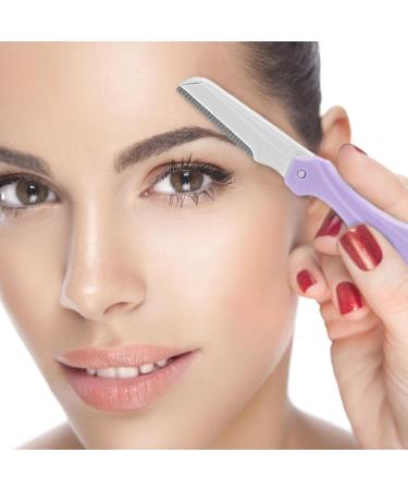 Eyebrow Shaping Grooming Kit - Precision Eyebrow Grooming Kit | Eyebrow Trimming Grooming Kit With Storage Bag For Women Men Purple - Buy Online on GoSupps.com