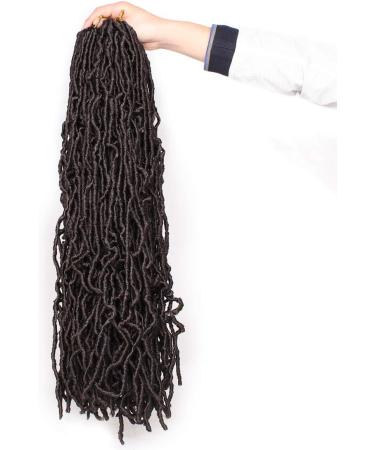 Xtrend 24 Inch 2 Packs Dark Brown Nu Faux Locs Crochet Hair | Pre-looped Gypsy Locs Braids Extension - 18 Strands 4# 24 Inch - Buy Online on GoSupps.com