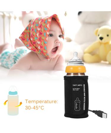 Onever Portable Travel Bottle Warmer - USB Car Baby Bottle Warmer for Breastmilk - Constant Temperature Feeding - Black - Buy Online on GoSupps.com