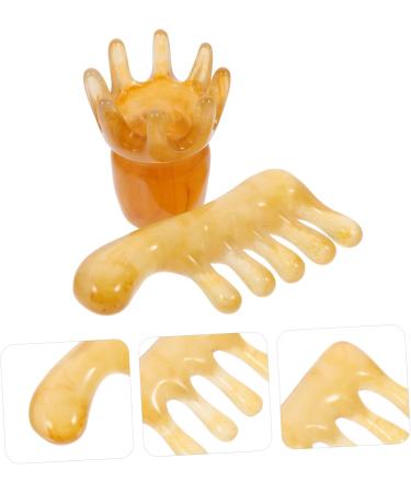 Magiclulu 6 STK Resin Massage Combs - Scalp & Head Massage Tools | Gua Sha Facial Scratching Tool for Relaxation - Buy Online on GoSupps.com