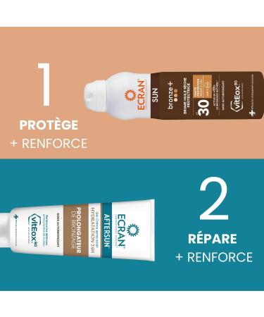  ECRAN LABORATOIRES GENESSE ECRAN AFTERSUN - After-Sun Gel-Cream - Hydration 24h - Tanning Extender - VitEox80 Technology - Vitamin E - Without Self-Tanning - Based on Beta Carotene - Antioxidant - Buy Online on GoSupps.com