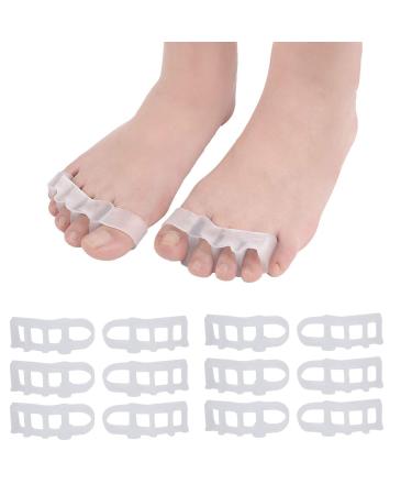 Toe Separator 4 Holes Bunion Corrector Hallux Valgus Corrector High Elasticity Foot Toe Spreader Toe Straightener Toe Stretcher Big Toe Correctors Toe Separators for Bunion Overlapping Toes