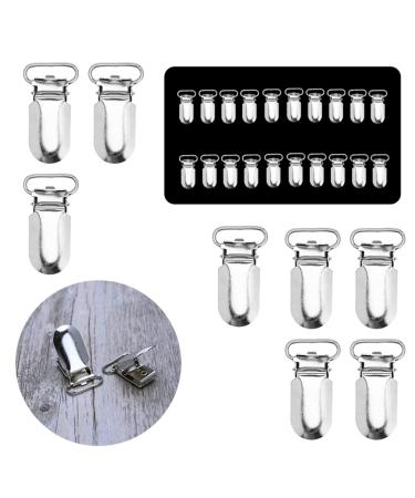 50 Metal Tights Baby Bibs Clips - Stocking Holder & Pacifier Straps | Buckle Clips for Men - White Overall Braces - Buy Online on GoSupps.com