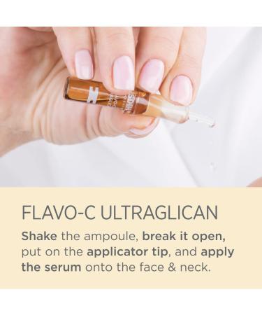 ISDIN Flavo-C Ultraglican Vitamin C and Hyaluronic Acid Serum Ampoule - 10 Count (Pack of 1) - Buy Online on GoSupps.com