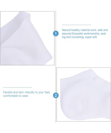 Buy Moisturizing Protective Socks for Women - Plantar Fasciitis & Heel Protection | Dry Feet Sock Mask | Miss White - Buy Online on GoSupps.com