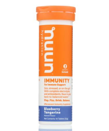Nuun Immunity Blueberry Tangerine Electrolyte Drink Tablets 10 Tablets (Pack of 8)
