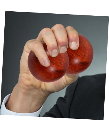 Kombiuda 2 Wooden Trade Manual Massage Balls - Health Exercise Toy - Baoding Stress Relief Bamboo Balls for Hand Muscle Stretching (5x5cm) - Buy Online on GoSupps.com