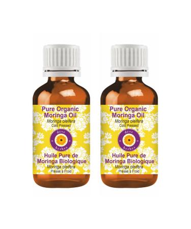 d ve herbes Pure Organic Moringa Oil (Moringa oleifera) Cold Pressed (Pack of Two) 100ml X 2 (6.76 oz)