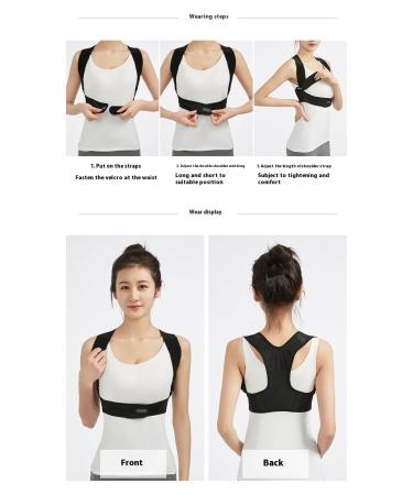 Lewey Invisible Posture Corrector for Women Back Straightening Belt Hunchback Prevention Body Shape Correction Device (Color : Black Size : M (height 160-170cm)) M (height 160-170cm) Black - Buy Online on GoSupps.com