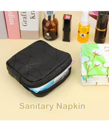 Sanitary Napkin & Menstrual Cup Storage Bag - 2 Pack (Nude/Black) - Portable Period Kit Pouch for Women - Buy Online on GoSupps.com