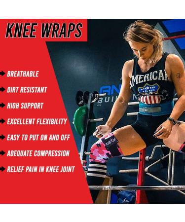 DEFY Sports Knee Wraps for Weightlifting - Support for Powerlifting, Squats & Fitness - Ideal for Men and Women - 1 Pair (Pink Camo) - Buy Online on GoSupps.com