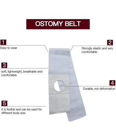 Stomage Bond Binding Tapes - Waist Support Hernia Belt for Stoma Bag (White Sizes 75-95cm) - International Shipping Available - Buy Online on GoSupps.com