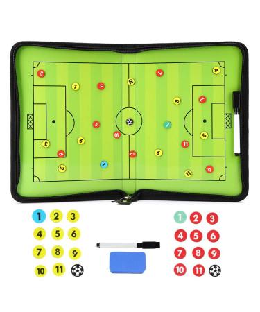 TXENCEX Football Coaching Board Coaches Clipboard Tactical Magnetic Board Kit,Portable Strategy Coach Board with Dry Erase, Marker Pen and Zipper Bag
