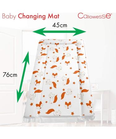Callowesse Baby Changing Mat 79x47cm | Waterproof, Portable, Foldable | Red Foxes Design - Buy Online on GoSupps.com