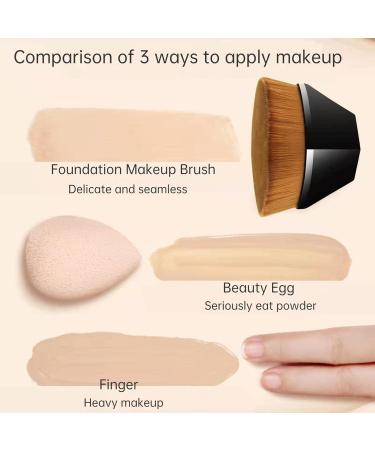 Foundation Makeup Brush 3Pcs Face Blush Liquid Powder Foundation Brush High-Density Seamless Foundation Brush Suitable for Mixed Liquid Cream Or Powder Cosmetic - Buy Online on GoSupps.com
